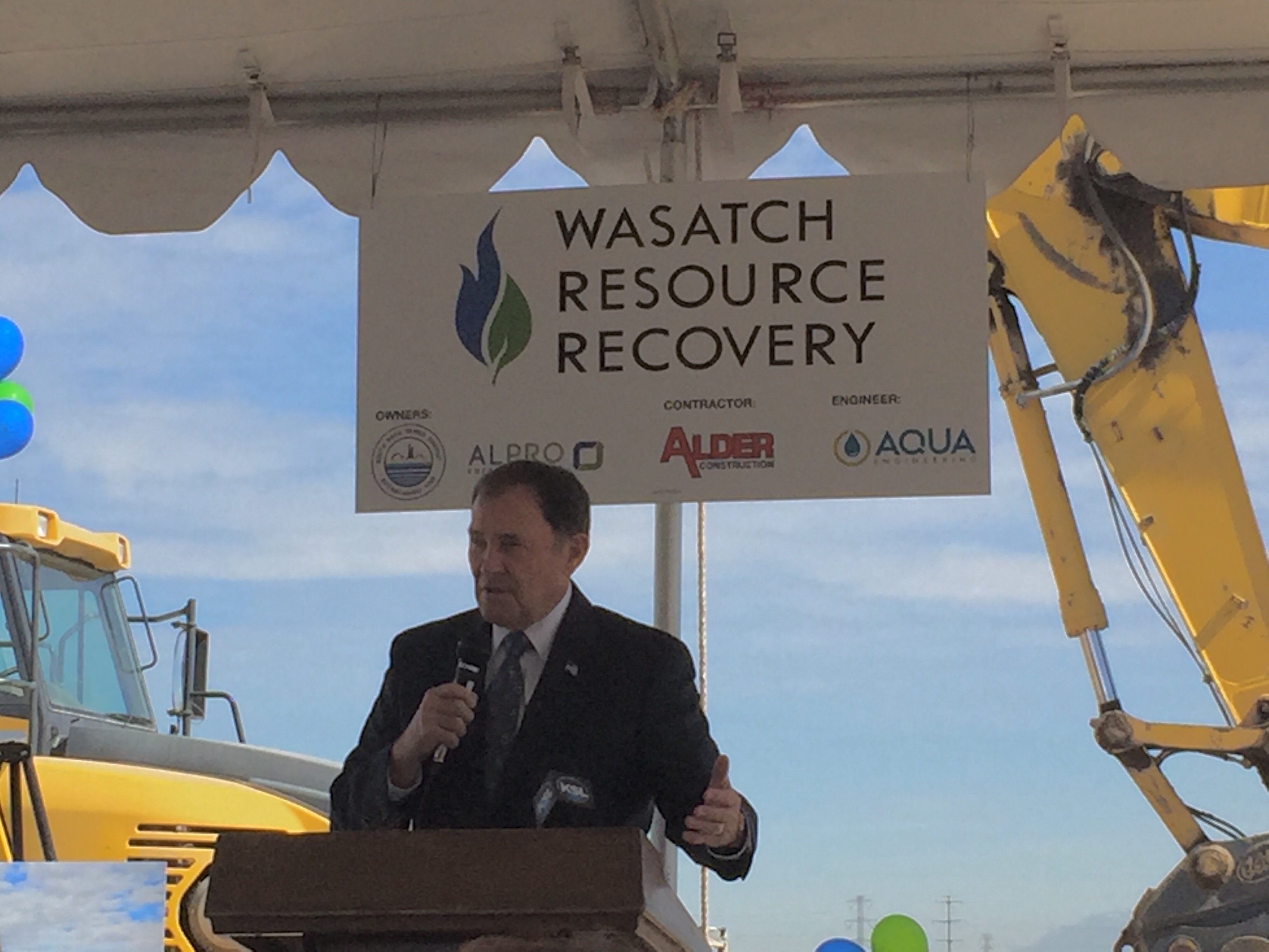 Gov Herbert Wasatch Resource Recovery Groundbreaking