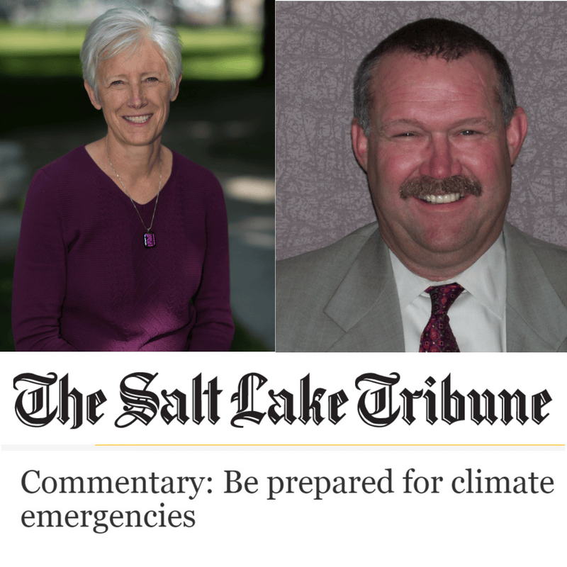 Salt Lake City's Sustainability Director Vicki Bennett and Emergency Management Director Cory Lyman pen a joint op-ed in the Salt Lake Tribune on climate change and emergency preparedness.